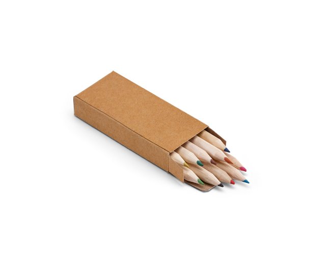 CRAFTI. Caixa de cartão com 10 mini lápis de cor