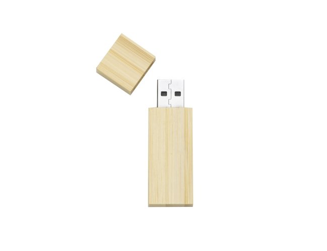 Conjunto Estojo e Pen Drive Bambu 8GB 16GB 32GB