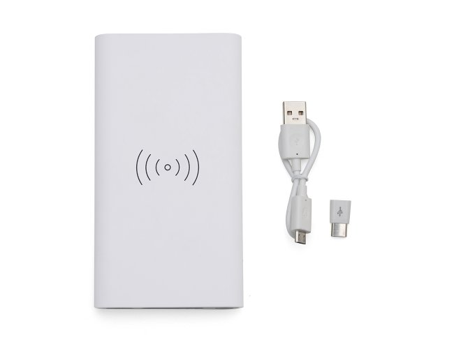 Power Bank 8000mAh com Carregamento via Induo ou via Cabo