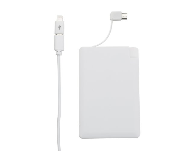 Power Bank Plstico Formato Carto com indicador Led